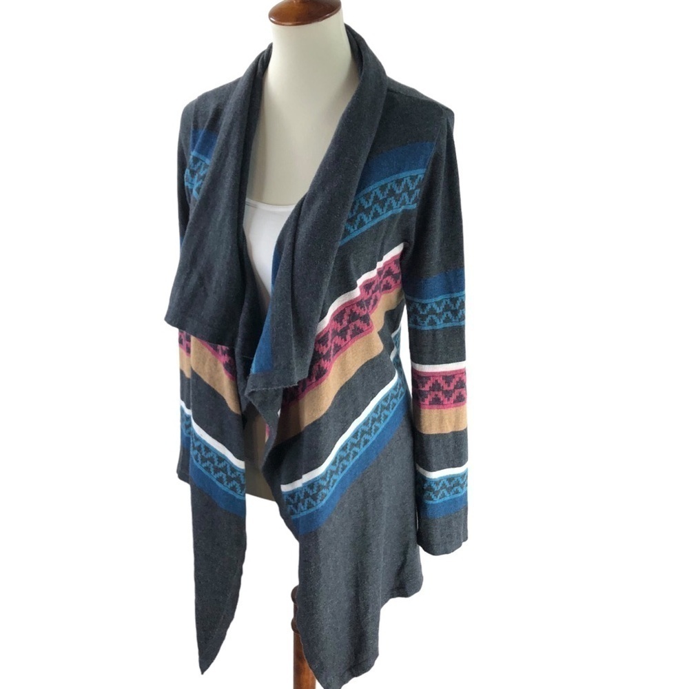Chip & Pepper Aztec Western Cardigan Sweater Sz S/M Casual Long Cotton Blend - Picture 3 of 9
